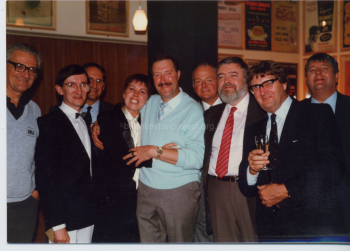 110 Gordon Kaye at his This is Your Life Event Laurie Stead 3rd from his right, Brian Lawton extreme left