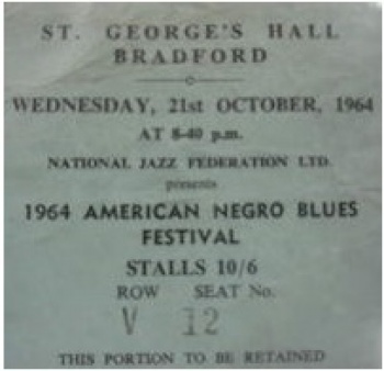 Ticket Bradford Blues 1964