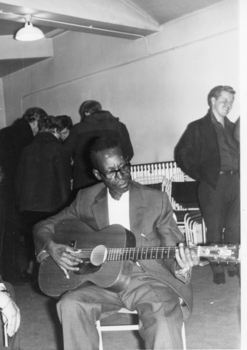 Blues guitarist (Sleepy John Estes?) Bradford Oct 1964
